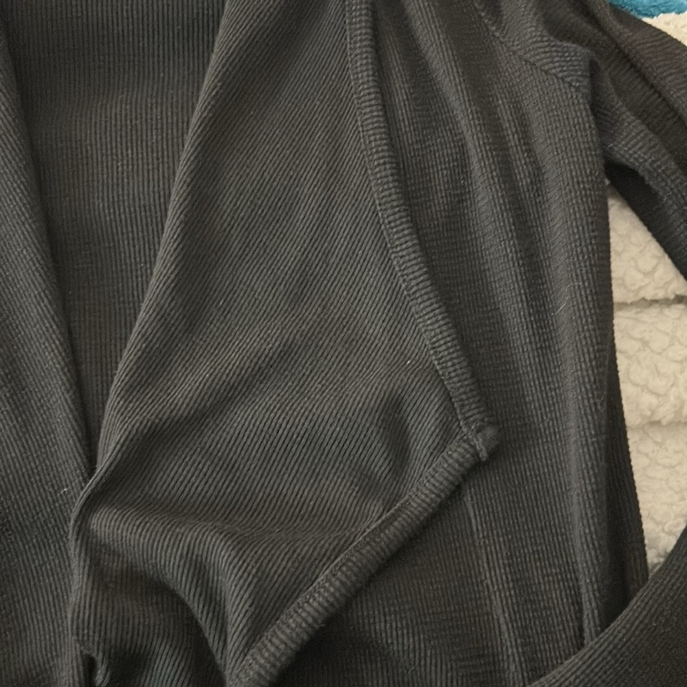 Michael Stars One Size Open Thermal Hooded Cardigan - Picture 8 of 9